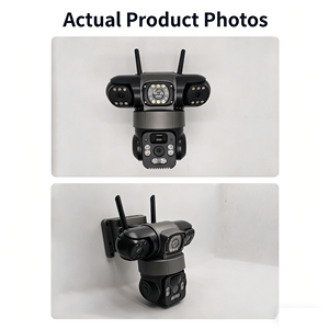 Caméra de sécurité à triple objectif 6MP 360° °   Caméra PTZ couleur vision nocturne solaire et batterie V380 <span class=keywords><strong>Pro</strong></span> pour usage extérieur personnalisable - Product Image 4