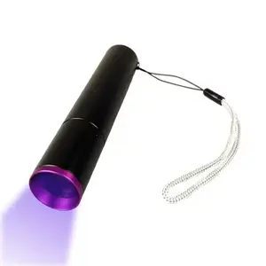 3W Mini UV Flashlight 365nm UV Rechargeable Torch Ultra Violet Light For Pet Urine With Black Filter Lens