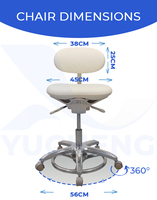 Chaise d'opérateur dentaire résistante à l'hydrolyse, siège résistant à l'usure, hauteur réglable, pour hôpital, clinique vétérinaire, siège ergonomique