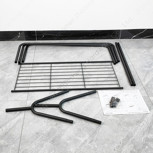 Simple Floor Standing <b>Clothes</b> <b>Rack</b> With Shoe Shelf For Home Bedroom Storage Organization Black Metal Frame Rectangle Design - Product Image 4