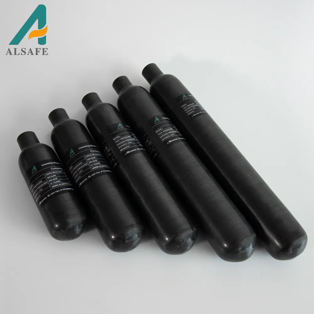 Alsafe Factory mini air Tank Ce Carbon Fiber Cylinder Pcp Paintball 300bar compressor Gas Cylinder