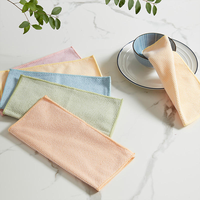 Éponge de nettoyage en microfibre ultra-fine à double couche, tampon à récurer en maille, chiffon absorbant pour la vaisselle, décontamination par friction double face