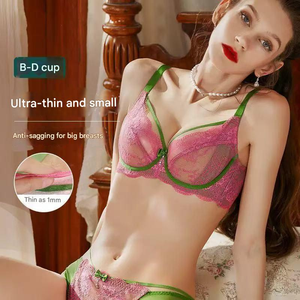 Ensemble soutien-gorge de sport sexy sans bretelles, sans armatures, sans coutures, respirant, à couvrance complète pour femme, avec string en Spandex/Nylon, coupe ajustée, tendance estivale - Product Image 1