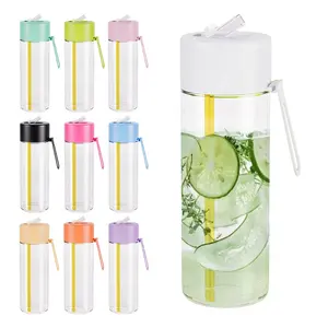 Custom Eco-friendly Frank Green 25oz 740ml Transparent Clear Juice Jug Coffee Drinking Tritan Plastic Water Bottles With Straw