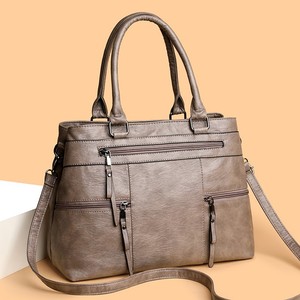 New Elegant Luxury Large Capacity Crossbody <b>Tote</b> Bag Two Handles PU Leather Summer Water Resistant Zipper Urban Simplicity Young - Product Image 5