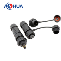 AOHUA boîte de jonction fil électrique cloison fil électrique étanche mâle femelle connecteur de panneau à 2 broches