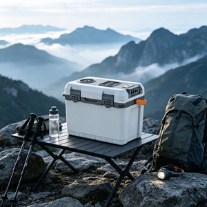 Glacière de voyage portable adaptée pour la voiture, la maison, les pique-niques en plein air, boîte isotherme - Product Image 1