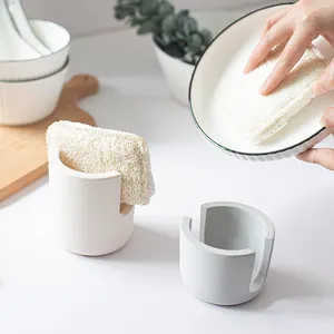 Anti-bacterial Ceramic Sponge Rack Absorbent Eco-friendly Diatomite Sponge Holder