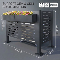 Panneaux de ventilation creux optimisés sur mesure JH-Mech, conception double fonction avec jardinières intégrées, cache-climatiseur à persiennes