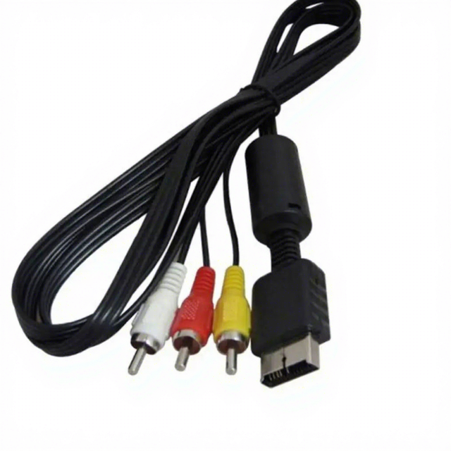 1.8M High Quality Composite AV Cable with RCA Connections for PS2 for Game Console Replacement