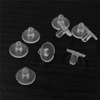 100 Pièces de Bouchons d'Oreille Ronds en Silicone, Arrêts de Sécurité pour Boucles d'Oreilles, Fournitures de Bricolage pour Bijoux
