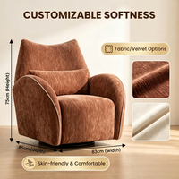 Sillón Individual Tipo Sofá Francés de Tela, Silla Columpio Cuadrada Ergonómica con Respaldo Envolvente, Cómodo Sillón para Uso en Hospitales y Escuelas