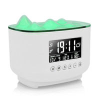 Diffuseur d'arômes ultrasonique Snow Mountain 0,5L, humidificateur d'huiles essentielles, petit diffuseur pour la maison et le commerce, horloge numérique colorée, à brancher, pour hôtel