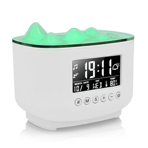 Snow Mountain 0.5L Aroma Humidifier <b>Diffuser</b> Essential <b>Oil</b> Small Household Colorful Digital Clock Plug-In Hotel Desktop 36dB - Product Image 4