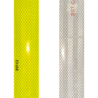 Vinyle réfléchissant auto-adhésif haute visibilité 5 cm rouge jaune blanc DOT-C2 imperméable ignifuge déchirable Mingchuang