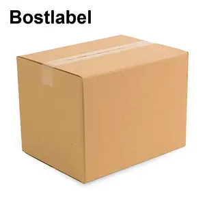 Bostlabelメーカーカスタムロゴリサイクル可能な紙の段ボール印刷された郵送包装配送配送段ボール箱