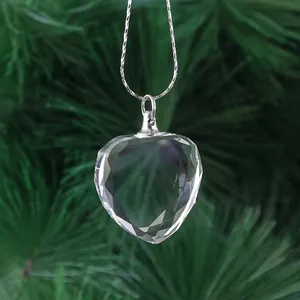 Collier avec pendentif en cristal k9 transparent en forme de cœur, cadre photo en cristal personnalisé, pour cadeau d'anniversaire, vente en gros, pièces