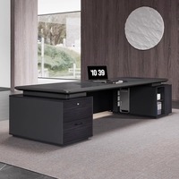 Bureau de direction moderne de luxe table en MDF en forme de L de haute qualité certifiée CE pour bureau à domicile hôtel hôpital atelier acier bouleau