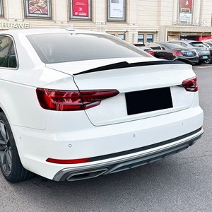 Spoiler Posteriore Modello Blade per <span class=keywords><strong>Audi</strong></span> A4 B9 S4 M4 2017-2024, Modifica in ABS Nero Lucido Effetto Fibra di Carbonio - Product Image 2