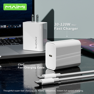 Chargeur mural <span class=keywords><strong>USB</strong></span>-C PD universel Maimi 30W avec câble de charge rapide 60W, <span class=keywords><strong>adaptateur</strong></span> <span class=keywords><strong>secteur</strong></span> de voyage pour smartphone - Product Image 4