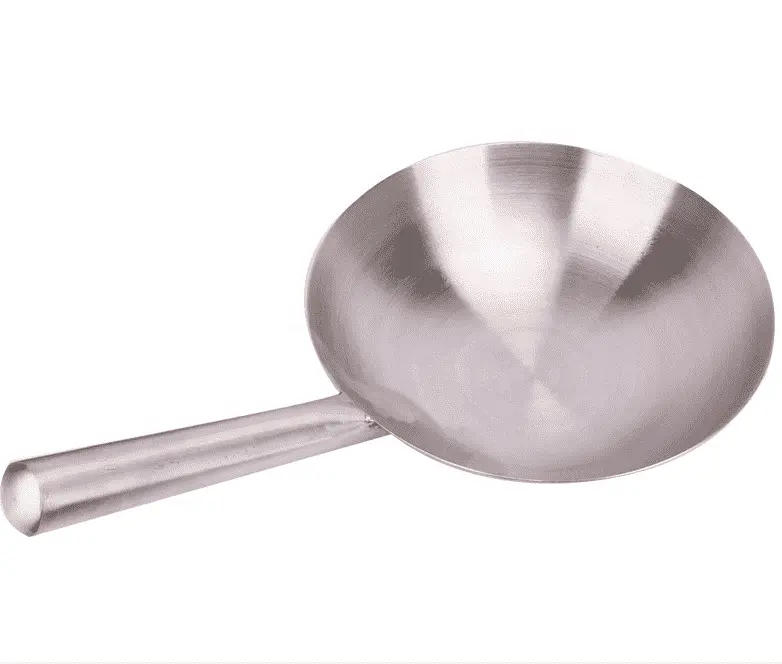 thick Big pot ladle Stainless steel chef Cooking wok large soup spoon Kitchen frying pot shell Restaurant handle spoon Iron