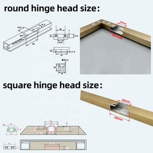 Bisagra hidráulica de 180 grados para puerta de gabinete de esquina con cierre suave, marco de aluminio de 90 grados para baño, cocina, hotel - Product Image 5