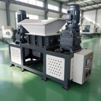 Mesin Penghancur Plastik, Kayu, Kardus, dan Logam Shengzhong Dual Shaft Hard Disk Shredders, Mesin Penghancur Mini untuk Limbah Kecil