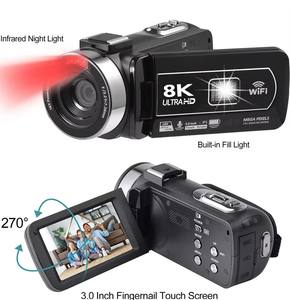 Videocámara 8K con Visión Nocturna IR, Cámara para Vlogs con Enfoque Fijo, WiFi, Pantalla Táctil Digital de 3.0'', Control Remoto para <span class=keywords><strong>YouTube</strong></span> - Product Image 3