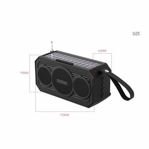 HS-4429 Tốt Nhất Bán Giữ Điện Thoại Di Động Loa Di Động Kép Năng Lượng Mặt Trời Powered Loa Răng Xanh - Product Image 2