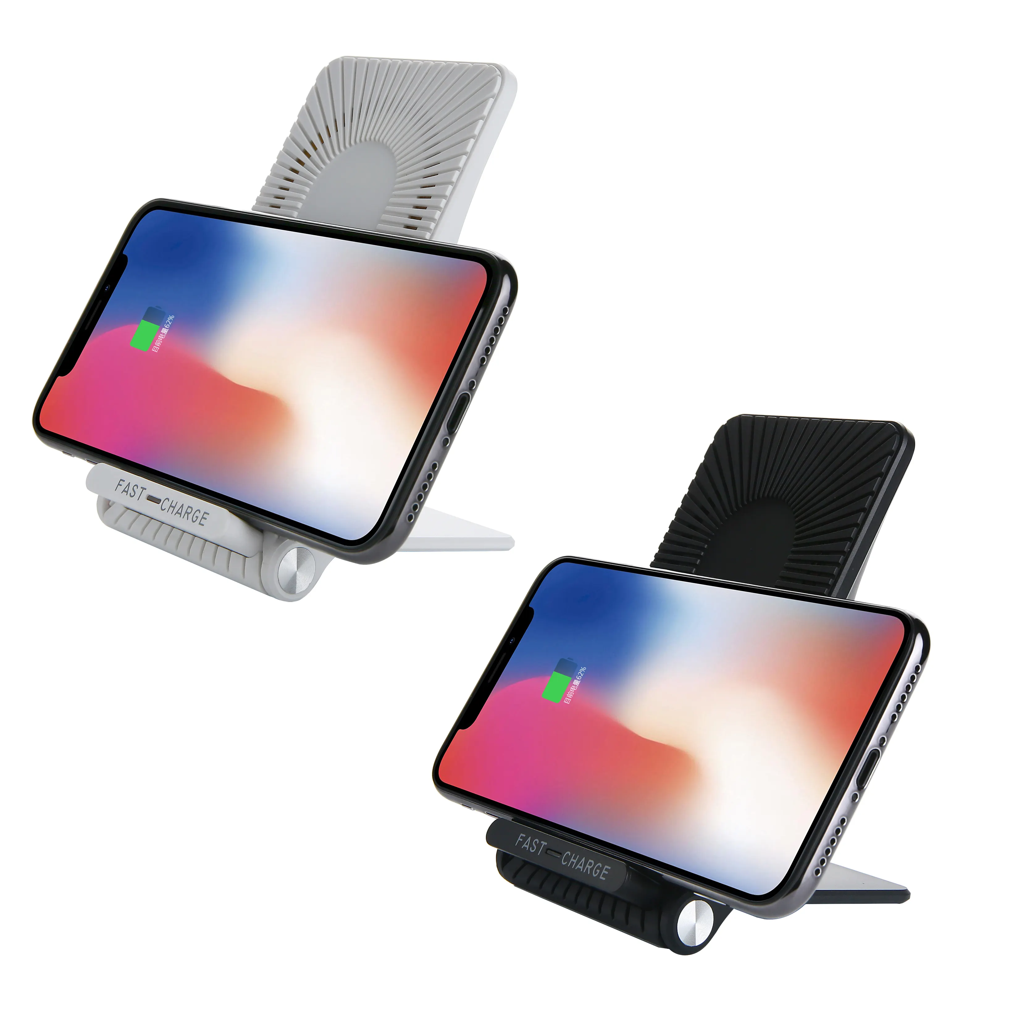 Custom/OEM/ODM QI standard portable double coil Wireless charger for mobile phones