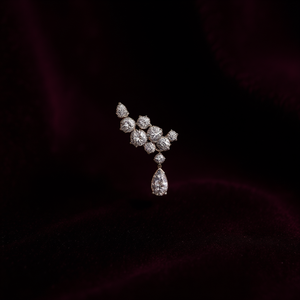 Orecchini in Oro Bianco con Diamanti Taglio a Pera, Diamanti Naturali, Gioielli Classici da Sposa per Donna - Product Image 2