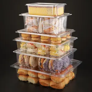 2KG 2.5KG Grande Capacidade Plástico Embalagem De Alimentos Recipiente Blister Transparente Food Storage Box Take Away Sobremesa Pastelaria Bolo Caixa