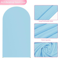 Housse d'arche extensible en Spandex beige pour support mural d'arche, idéale pour les mariages et les arches de ballons