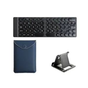 Foldable bluetooth mini keyboard with stand and packaging ultra-thin folding bluetooth keyboard