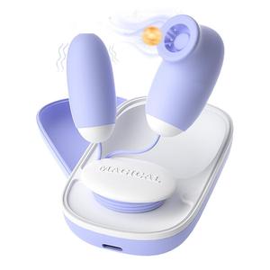 ODM OEM <span class=keywords><strong>Vibratore</strong></span> a Uovo Doppio con Funzione di Suzione, Giocattolo Sessuale Femminile Giapponese Sexy, Magic Box Jumping Egg per Donne - Product Image 1