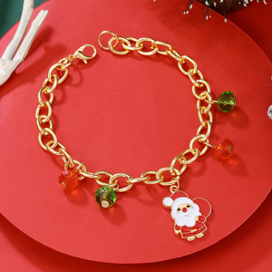 สร้อยข้อมือคริสต์มาส จี้ซานตาคลอส เครื่องประดับสแตนเลส ของขวัญสำหรับผู้หญิง เครื่องประดับแฟชั่นสำหรับวันหยุด - Product Image 2