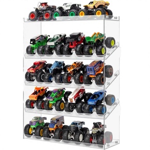 Vitrine d'exposition de voitures miniatures en acrylique sur mesure, Organisateur transparent à 5 niveaux pour Hot Wheels Monster Truck, Étagère d'exposition en acrylique en gros - Product Image 2