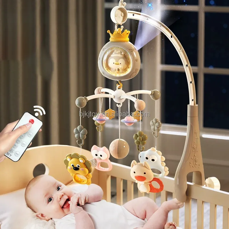 Mainan bel tempat tidur bayi, lonceng musik gantung bayi