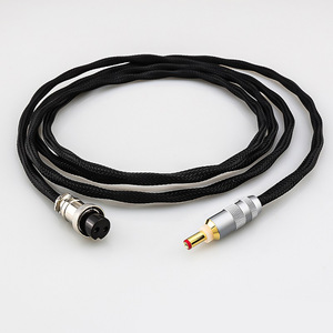 Cable de alimentación CC plateado, conector de aviación GX16-2 pines a 5.5x2.1 / 5.5x2.5, cable de alimentación mejorado - Product Image 2