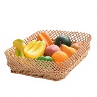 Panier de rangement en osier pour fruits et légumes, multi-usages domestique, modèle Linyi 25453