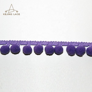 Bán buôn rắn <span class=keywords><strong>Polyester</strong></span> Pom Pom ren nylon bóng tua cho rèm gối hàng thủ công quần áo - Product Image 2