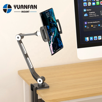 YF208BV3 4.7 "-11" 3kg support de tablette de téléphone portable à mouvement complet bras en alliage d'aluminium support de tablette de téléphone portable