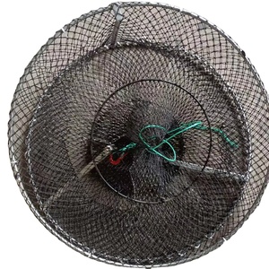Prix usine 20*45cm plié <span class=keywords><strong>mer</strong></span> utiliser crabe <span class=keywords><strong>poisson</strong></span> crevettes homard attraper des pièges à cage avec cadre galvanisé - Product Image 1
