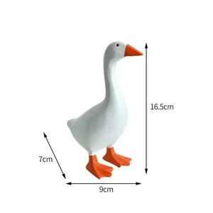 Statue de canard ferromagnétique créative personnalisée en gros, motif animal, en résine, peinte à la main, objet d'art de collection - Product Image 1