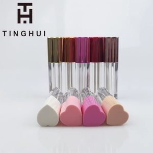 Nuevo Tubo de Brillo Labial Transparente en Forma de Corazón de 8 ml con Aplicador Grande, Tubos de Brillo Labial Personalizados, Envases de Cosméticos, Tubos con Brocha - Product Image 2