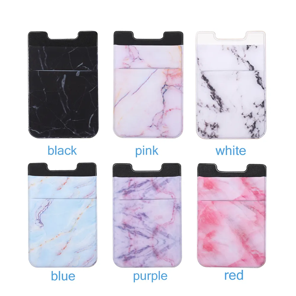 Adhesive Sticker Back Cover Credit Card Holder Bag Case Pouch For Cell Phone Women Men ID Bus Card Key Wallet Purse