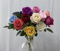 Roses artificielles en soie blanches, 50 pièces, toucher réel, douces, en vrac, pour la Saint-Valentin, le Nouvel An chinois, Noël, les mariages, la décoration d'événements