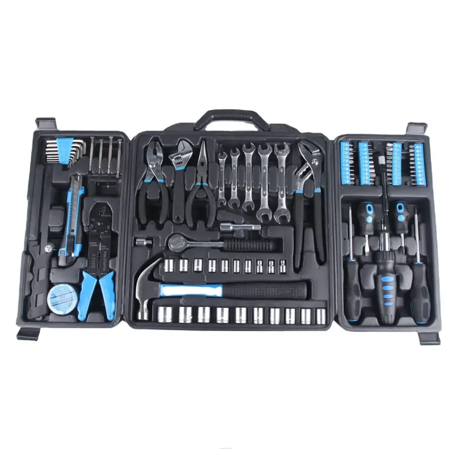 OEM 95 pcs Haushalts werkzeugs ätze schwarzer Kunststoff-Werkzeugs atz tragbarer Werkzeug koffer für Werkstatt oder zu Hause