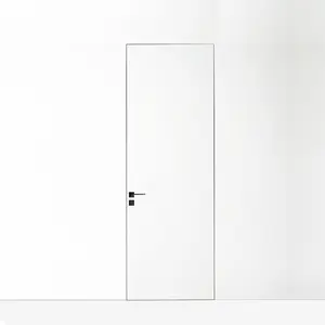 Pintu Kayu Solid Apartemen Tersembunyi Rahasia Modern 40 Inci Pintu Interior Rata Rumah dengan Engsel Tersembunyi