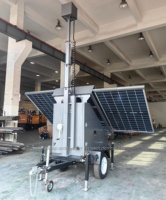 Mobiler Überwachungs anhänger Solar CCTV Tower mit Sicherheits-PTZ-Kamera überwachungs systemen für die Baustelle von Parkplätzen